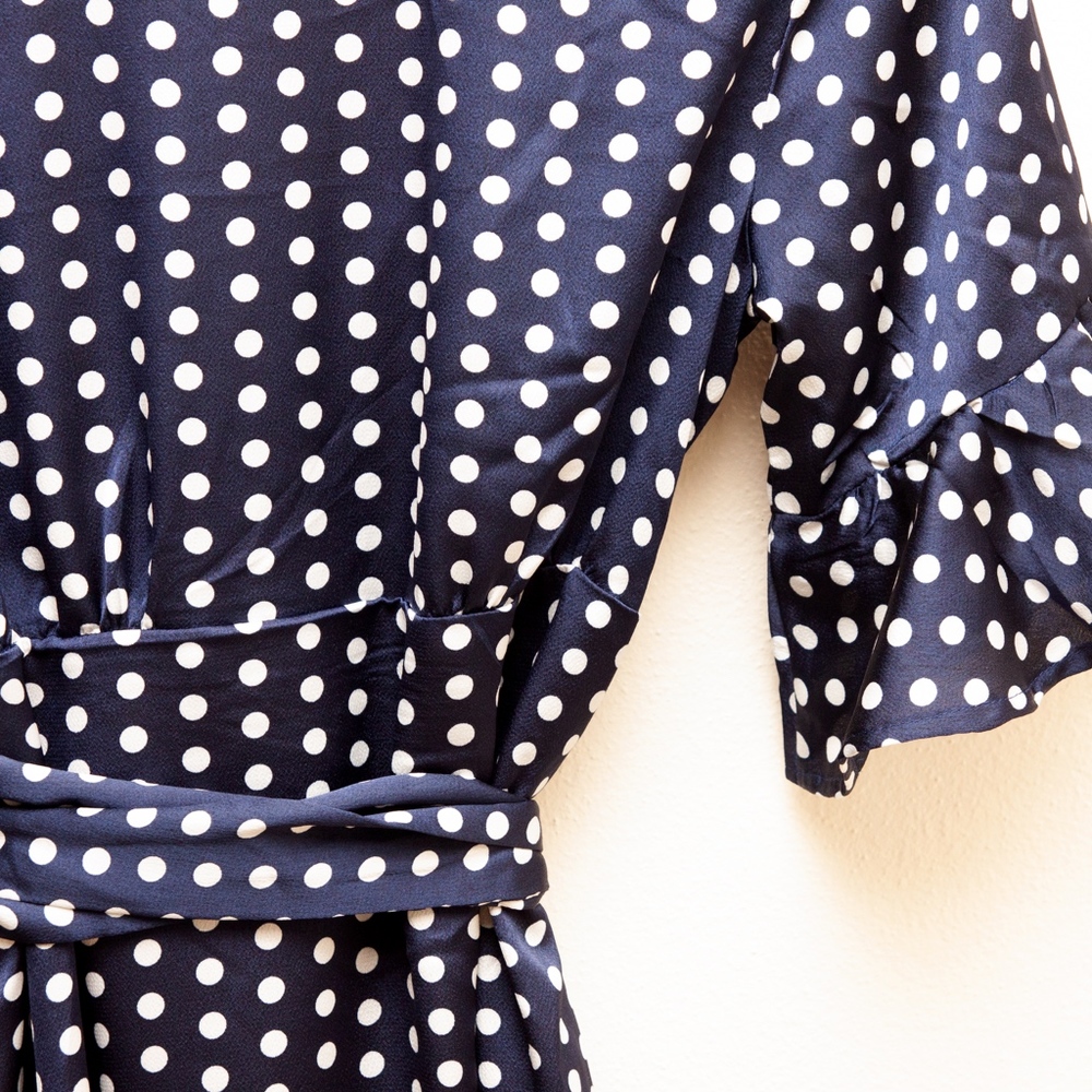 Line & Dot Wrap Dress - Picture 5 of 8